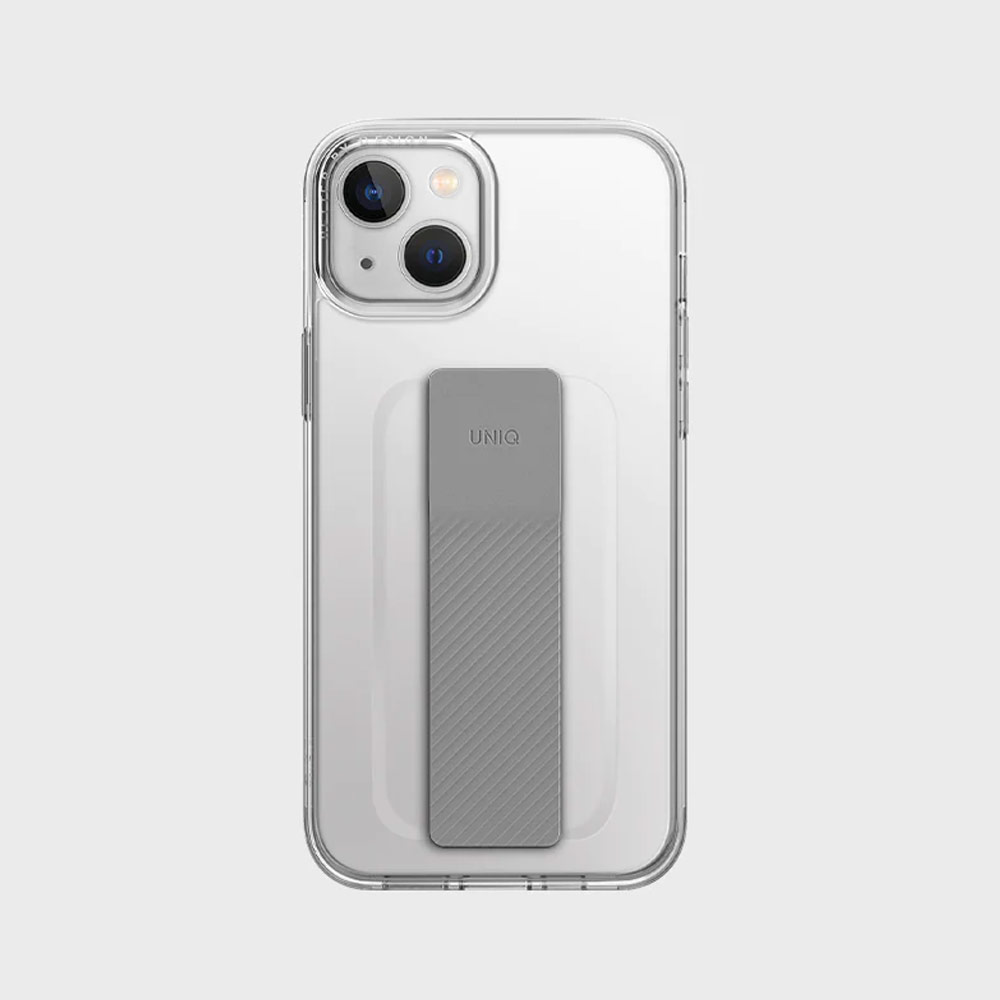 Picture of Apple iPhone 14 Plus 6.7 Case | Uniq Heldro Mount Hand Grip Design Drop Protection Case for iPhone 14 Plus 6.7 (Lucent Clear)