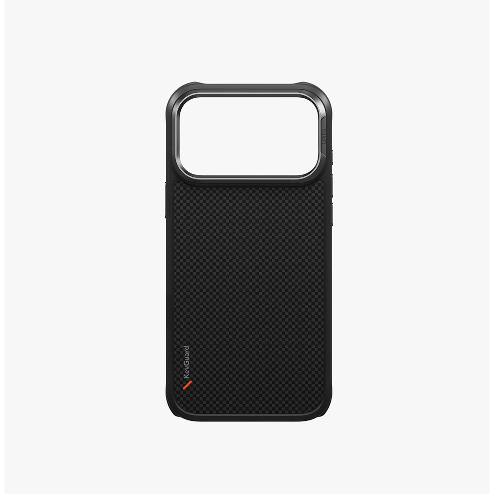 Picture of Apple iPhone 18 Pro Case | Uniq Keva Tough Aramid MagClick Protection Case with Camera Control Button for iPhone 18 Pro - Carbon Black