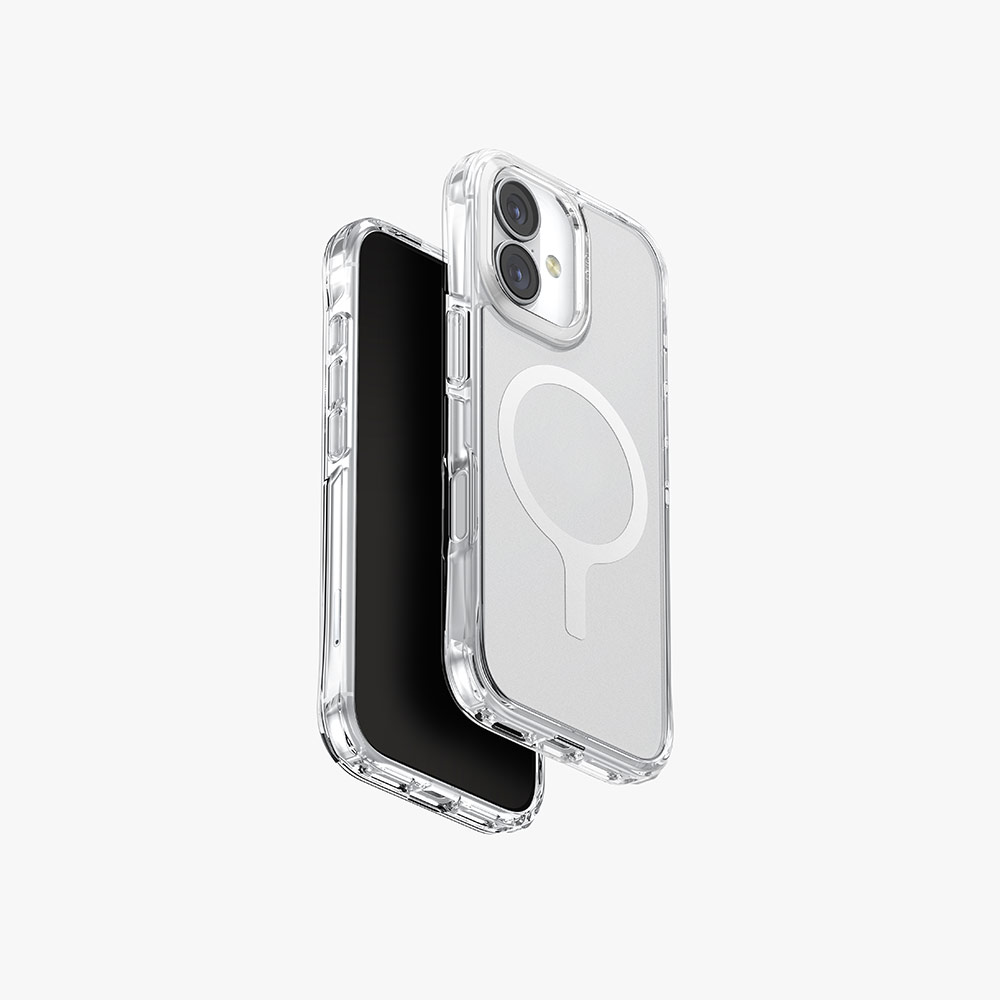 Picture of Apple iPhone 17 6.3 Case | Uniq LifePro Xtreme Hybrid Magclick Slim Thin Anti Finger Print Transparent Drop Protection Case for iPhone 17 6.3 (Frosted Clear)