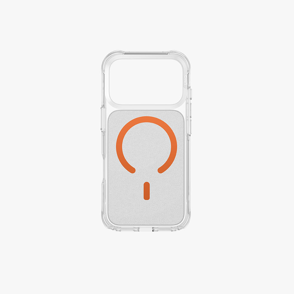 Picture of Apple iPhone 17 Pro 6.3 Case | Uniq LifePro Xtreme Hybrid Magclick Slim Thin Anti Finger Print Transparent Drop Protection Case for iPhone 17 Pro 6.3 (Frosted Clear Orange)
