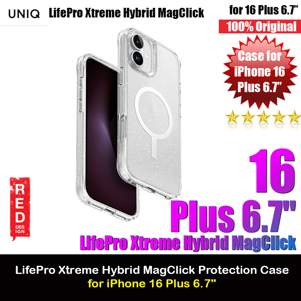 Picture of Uniq LifePro Xtreme Magclick Slim Thin Clear Transparent Magsafe Magnetic Drop Protection Case for iPhone 16 Plus 6.7 (Tinsel Lucent) Apple iPhone 16 Plus 6.7- Apple iPhone 16 Plus 6.7 Cases, Apple iPhone 16 Plus 6.7 Covers, iPad Cases and a wide selection of Apple iPhone 16 Plus 6.7 Accessories in Malaysia, Sabah, Sarawak and Singapore 