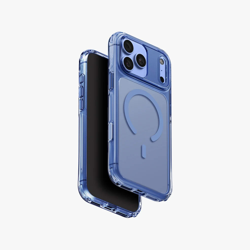 Picture of Apple iPhone 18 Pro Case | Uniq LifePro Xtreme Clear MagClick Case with Camera Control Button for iPhone 18 Pro 6.3 - Polar Blue