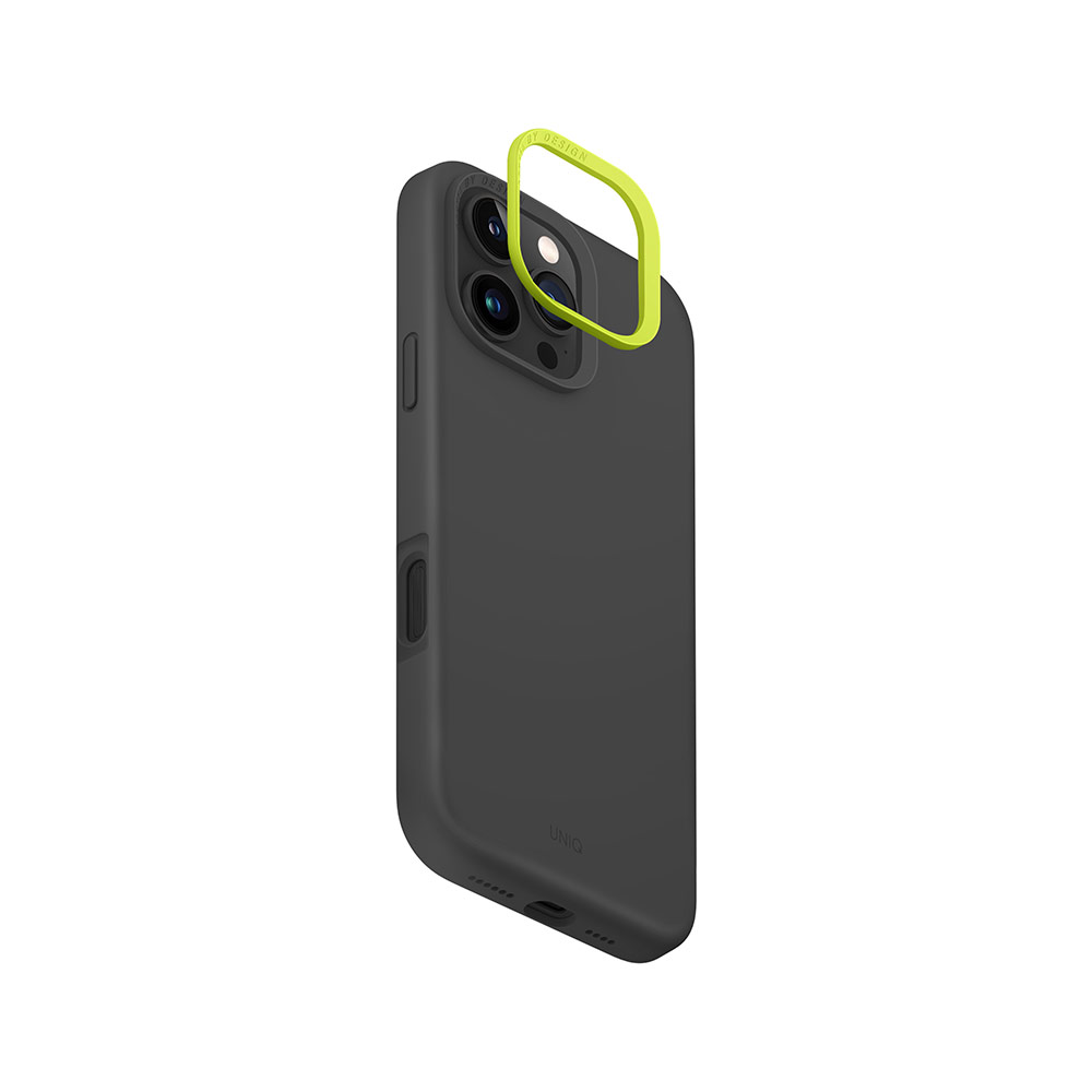 Picture of Apple iPhone 16 Pro Max 6.9 Case | Uniq Lino Hue Soft Feel Magnetic Mgsafe Drop Protection Case for iPhone 16 Pro Max 6.9 (Gray)