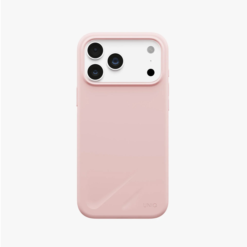 Picture of Apple iPhone 18 Pro Case | Uniq Lino Hybrid Silicone Lightweight Magnetic Protection Case with Camera Control Button for iPhone 18 Pro- Pale Rose