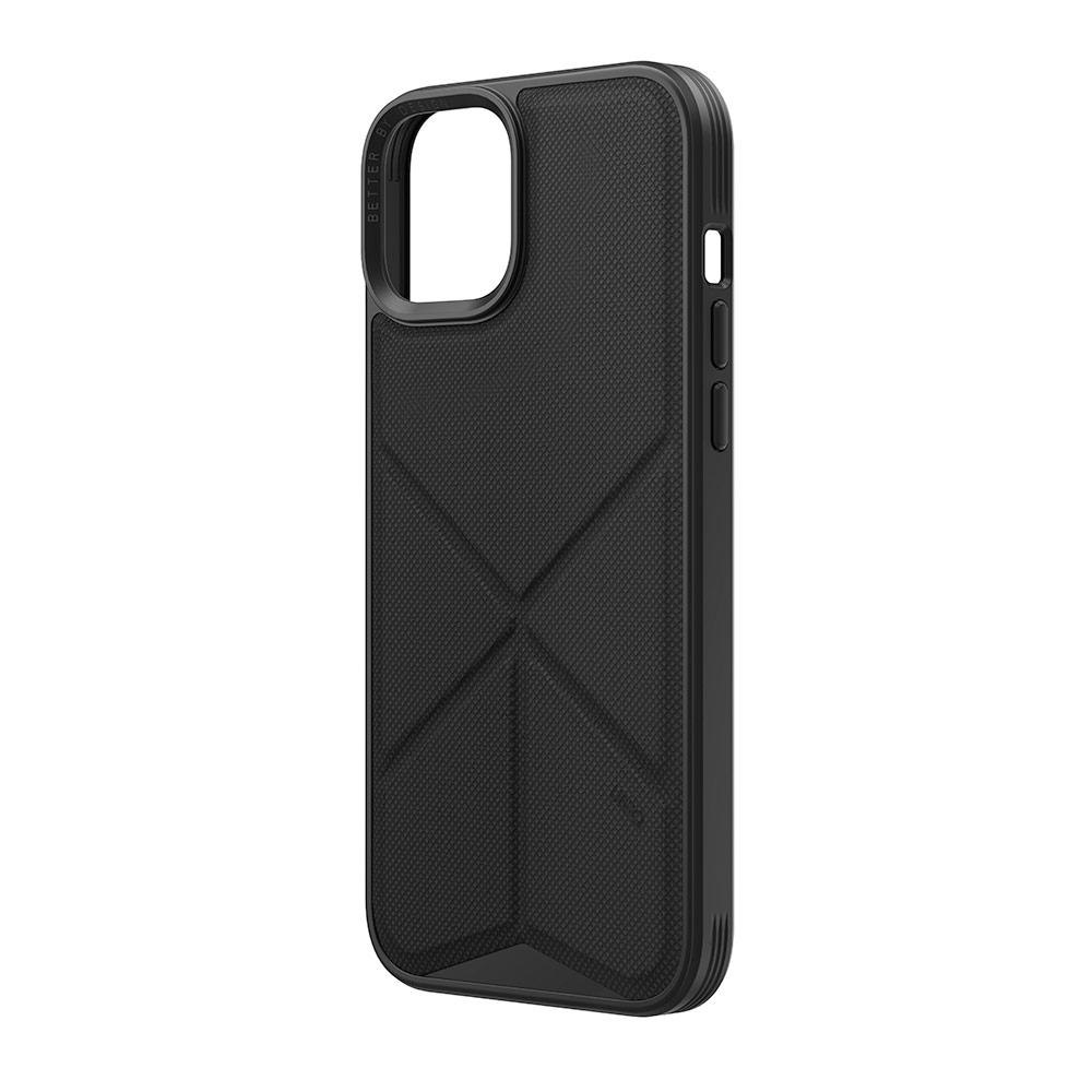 Picture of Apple iPhone 14 6.1 Case | Uniq MagClick Transforma Drop Protection Stand Case Magsafe Compatible for iPhone 14 6.1 (Ebony Black)