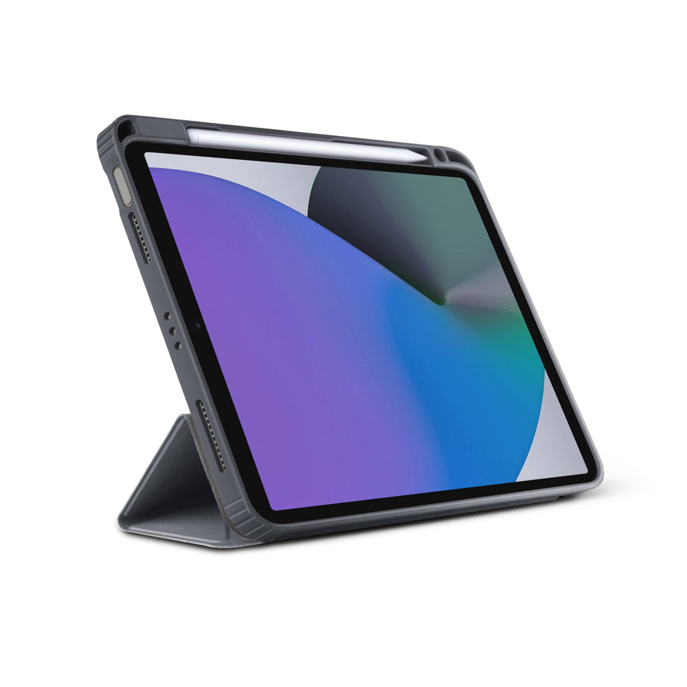 Picture of Apple iPad Pro 11 3rd gen 2021 Case | Uniq Moven Tough Hybrid Case with Clear Scratch-Resistant Black Protection Flip and Standable Case with Pen Storage for Apple iPad Pro 11 3rd Gen 2021 (Grey)