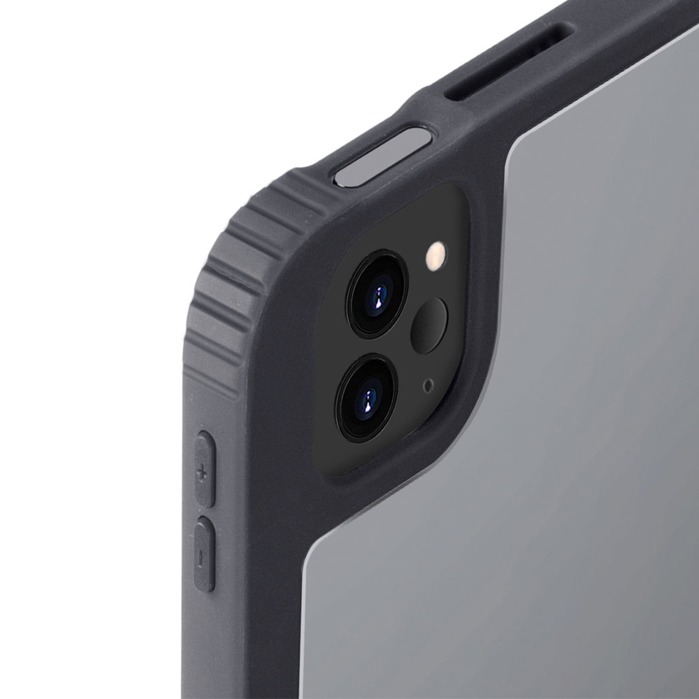 Picture of Apple iPad Pro 11 3rd gen 2021 Case | Uniq Moven Tough Hybrid Case with Clear Scratch-Resistant Black Protection Flip and Standable Case with Pen Storage for Apple iPad Pro 11 3rd Gen 2021 (Grey)