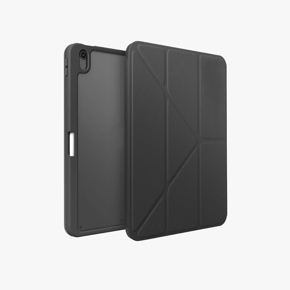 Picture of Apple iPad Air 13 M3 2025 Case | Uniq Moven Tough Hybrid Case with Clear Scratch-Resistant Black Protection Flip and Standable Case with Pen Storage for iPad Air 13 M2 2024 M3 2025 (Grey)