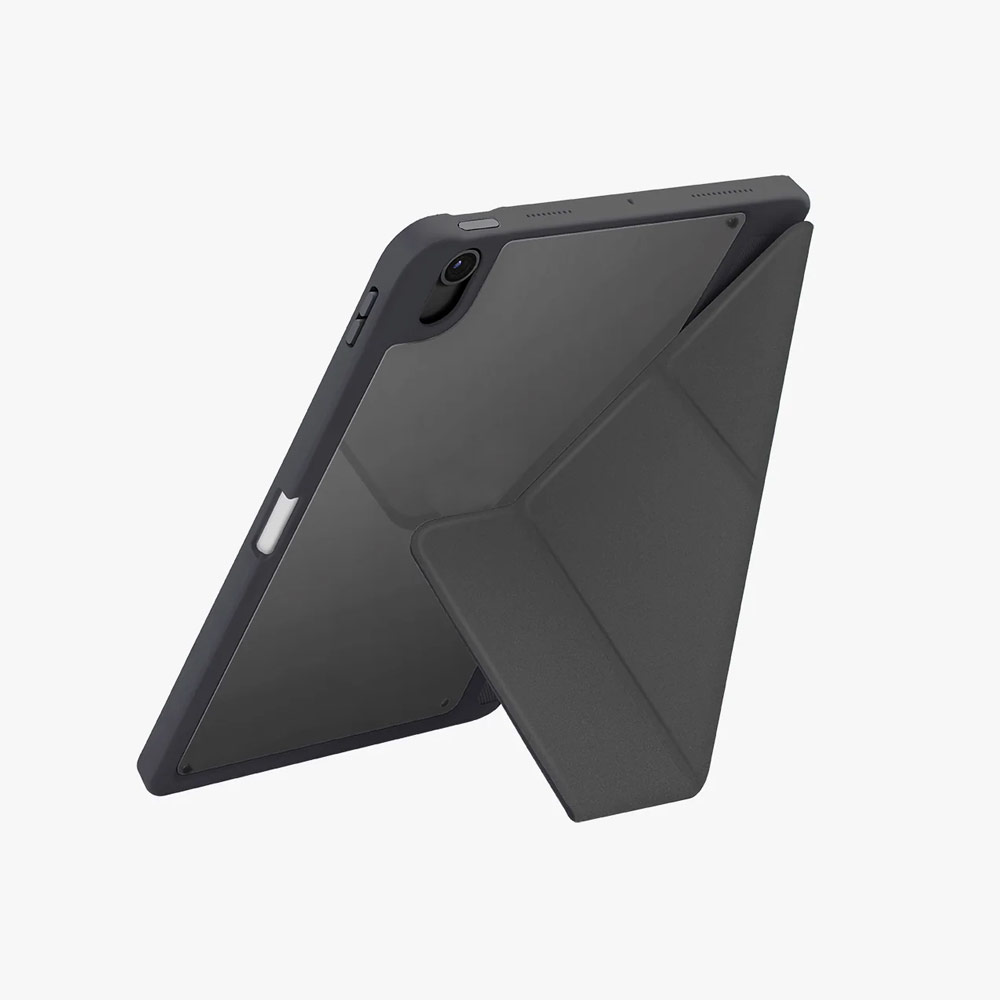 Picture of Apple iPad Air 13 M3 2025 Case | Uniq Moven Tough Hybrid Case with Clear Scratch-Resistant Black Protection Flip and Standable Case with Pen Storage for iPad Air 13 M2 2024 M3 2025 (Grey)