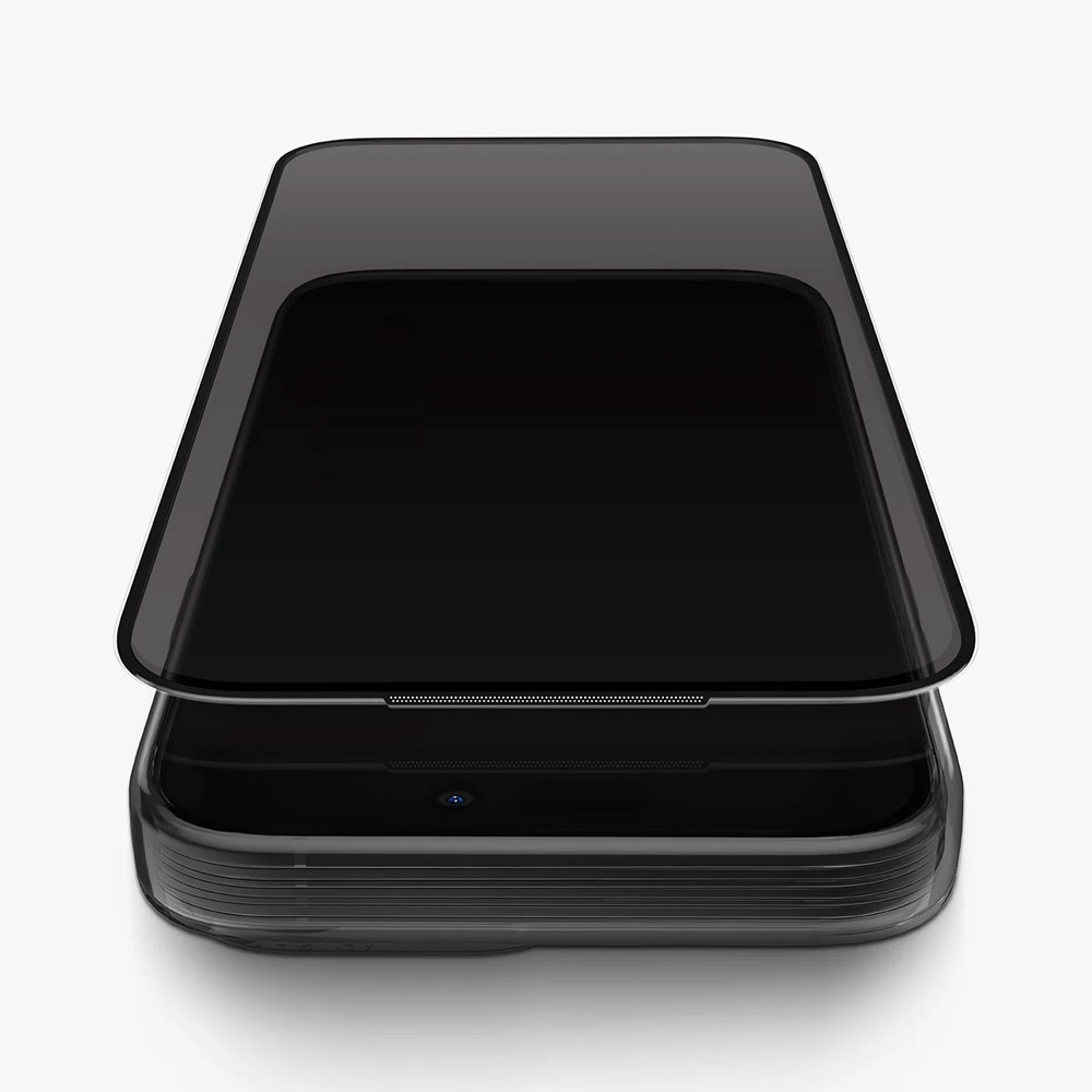 Picture of Apple iPhone 17 6.3 Screen Protector | Uniq Optix Covex Privacy Anti View Anti Peep Tempered Glass Screen Protector with Installation Helper Kit for iPhone 17 6.3 (Privacy)