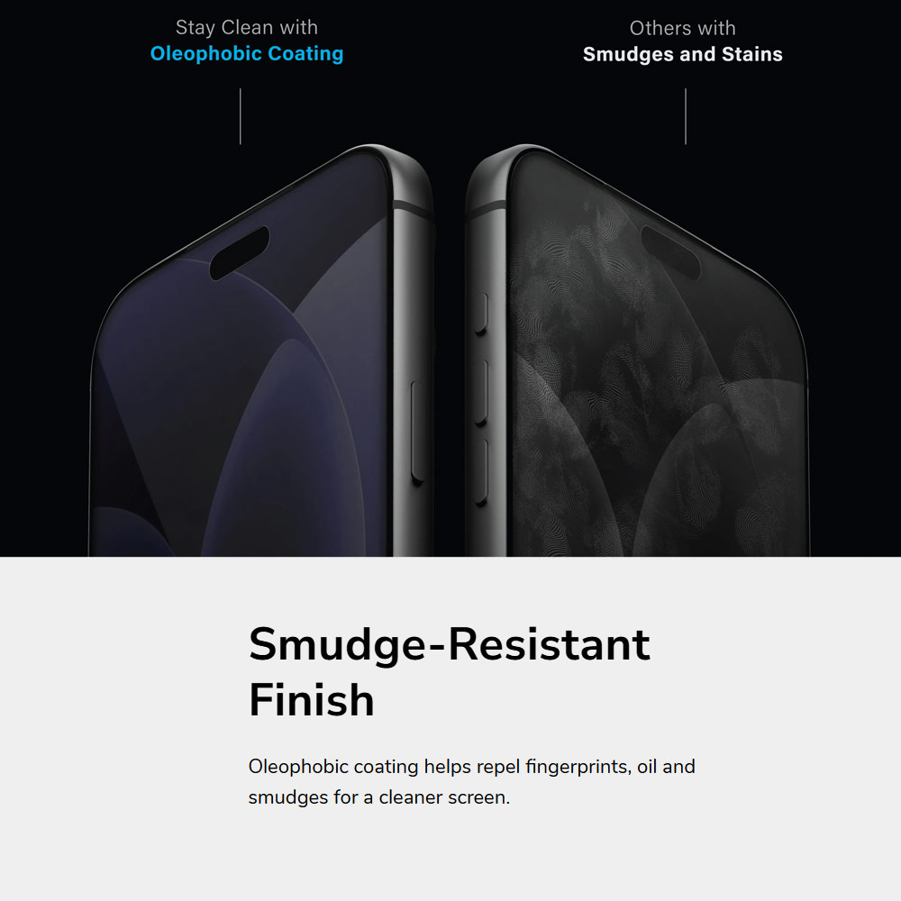Picture of Apple iPhone 18 Pro Max Screen Protector | Uniq Optix Vision Anti-Reflective Tempered Glass Screen Protector for iPhone 18 Pro Max - Anti-Reflective Clear
