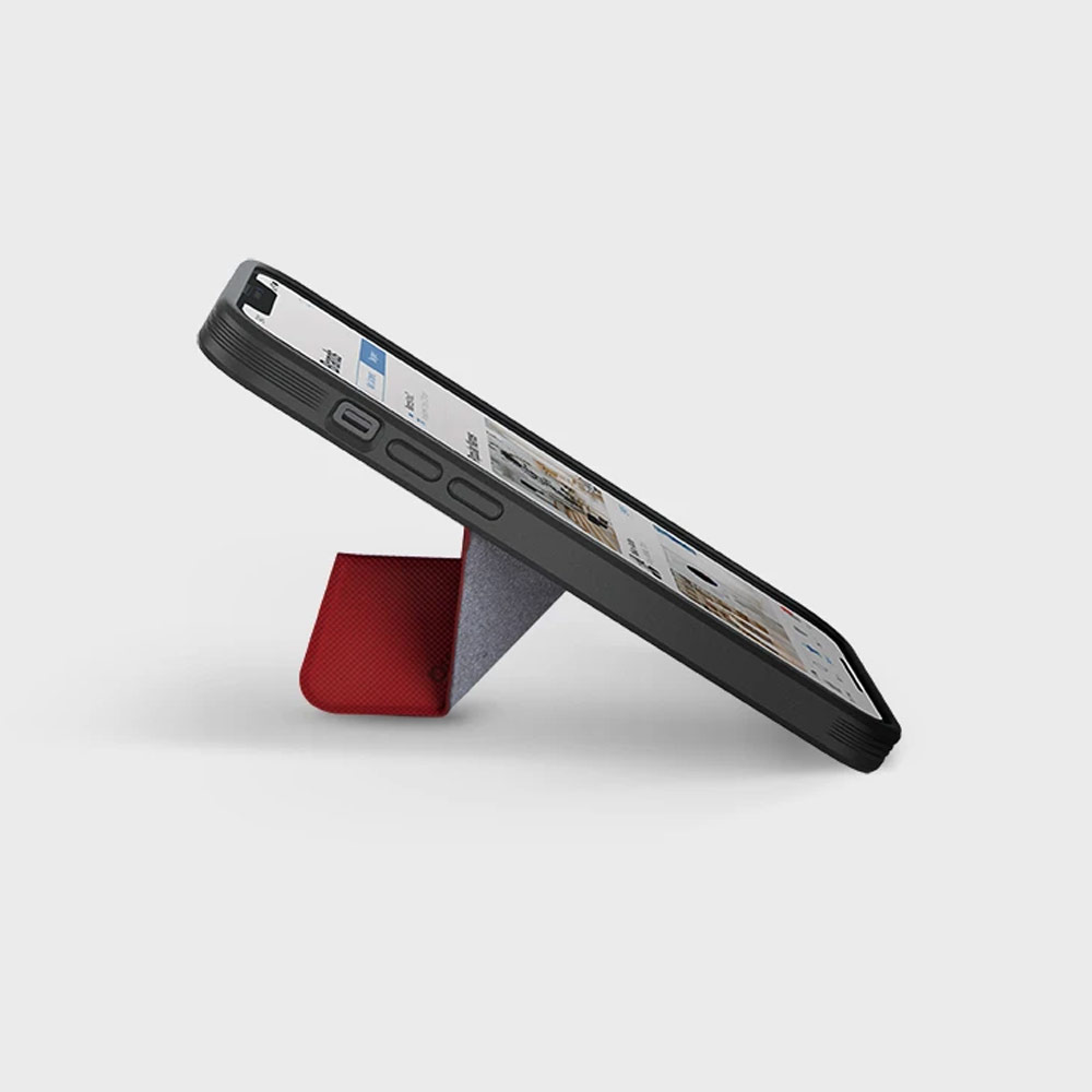 Picture of Apple iPhone 13 Pro 6.1 Case | Uniq Transforma Drop Protection Stand Case Magsafe Compatible for iPhone 13 Pro 6.1 (Coral Red)