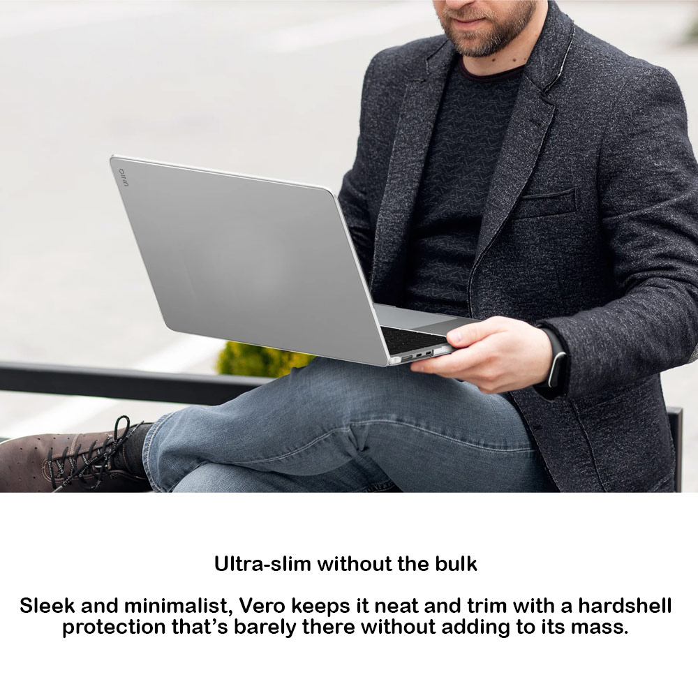 Picture of Apple Macbook Air 15 M2 Case | Uniq Vero Ultra Slim Snap Case for Macbook Air 15 M2 M3 M4 ( Clear)