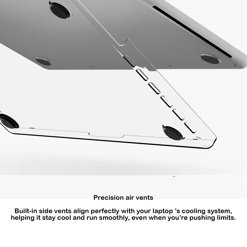 Picture of Apple Macbook Air 15 M2 Case | Uniq Vero Ultra Slim Snap Case for Macbook Air 15 M2 M3 M4 ( Clear)