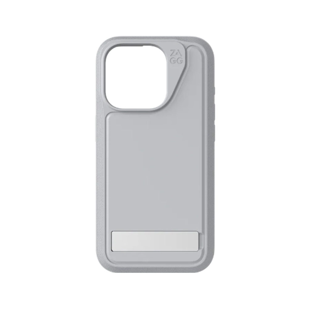 Picture of Apple iPhone 15 Pro Max 6.7 Case | Zagg Everest Snap Extreme Magnetic Non Slip Drop Protection Case with Kickstand for iPhone 15 Pro Max 6.7 (Gray)