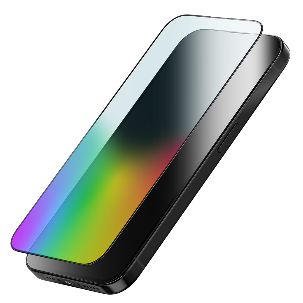 Picture of Apple iPhone 16 Pro 6.3 Screen Protector | Zagg Glass Elite Edge Vision Guard Tempered Glass Screen Protector with Easy Installation Tray for iPhone 16 Pro 6.3 (Anti Blue Light)