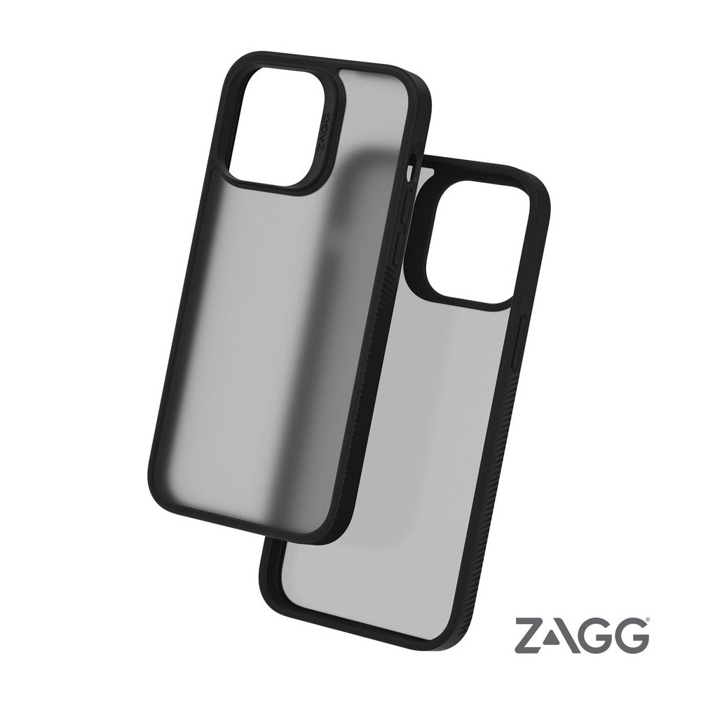 Picture of Apple iPhone 14 6.1 Case | Zagg Hampton Slim Design Improved Grip Drop Protection Anti Finger Print Case for iPhone 14 6.1 (Matte Black Tint)