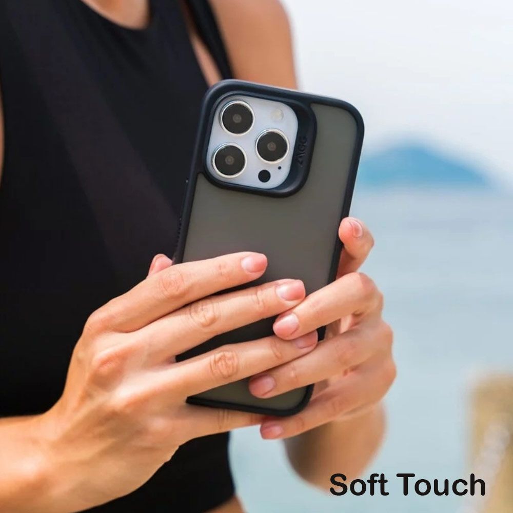 Picture of Apple iPhone 14 6.1 Case | Zagg Hampton Slim Design Improved Grip Drop Protection Anti Finger Print Case for iPhone 14 6.1 (Matte Black Tint)