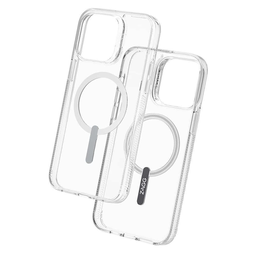 Picture of Apple iPhone 14 6.1 Case | Zagg Clear Snap Slim Design Improved Grip Drop Protection Magsafe Compatible Case for iPhone 14 6.1 (Clear)