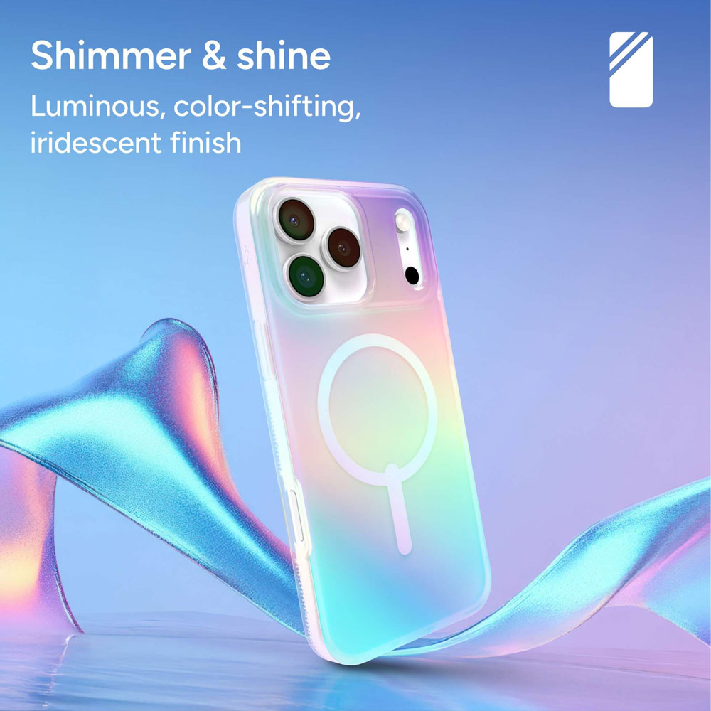Picture of Apple iPhone 17 Pro 6.3 Case | Zagg Milan Snap Magnetic Drop Protection Case for iPhone 17 Pro 6.3 (Iridescent)