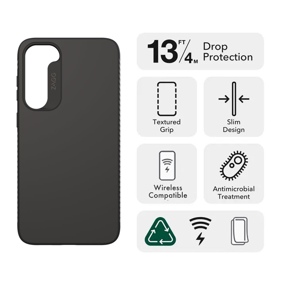 Picture of Samsung Galaxy S23 Plus Case | Zagg Rio Snap D30 High Qualitiy Magnetic Charging Compatible Drop Impact Protection Case for Samsung Galaxy S23 Plus 6.6 (Black)